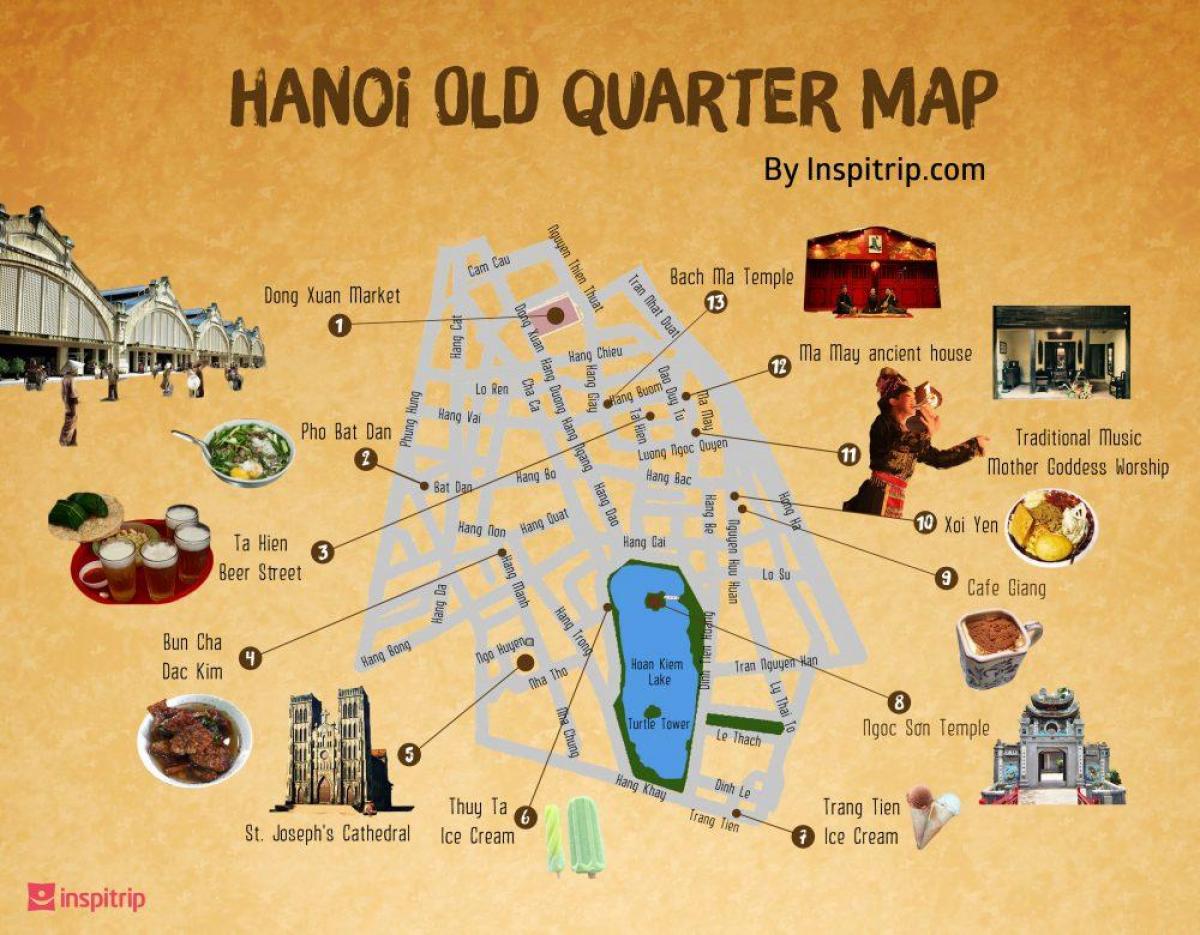 street map af hanois gamle kvarter