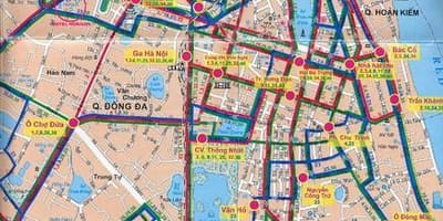 Hanoi busruter kort