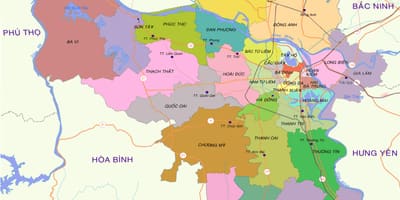 Kort over hanoi kvarter