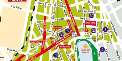 Kort over hanoi street