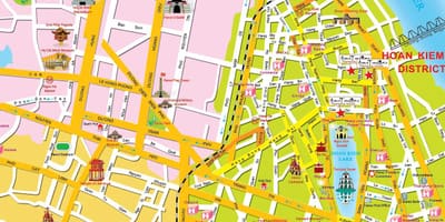 Hanoi turisme kort