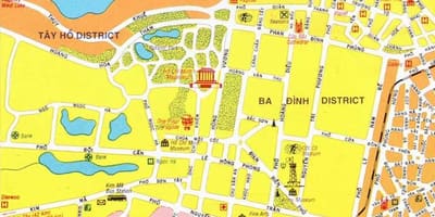 Kort over hanoi city center
